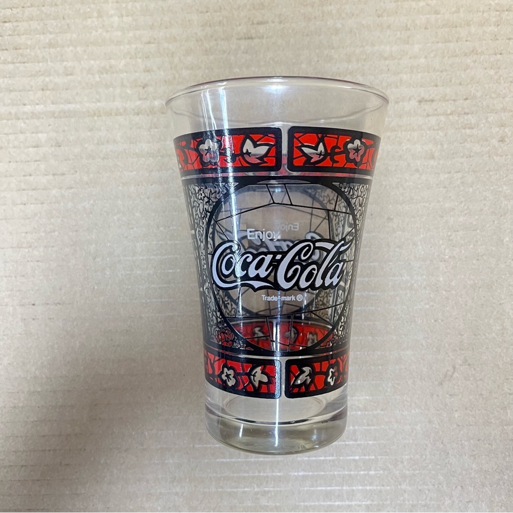 Vintage Coca Cola Stained Glass Tiffany‎ Style Flared Glass